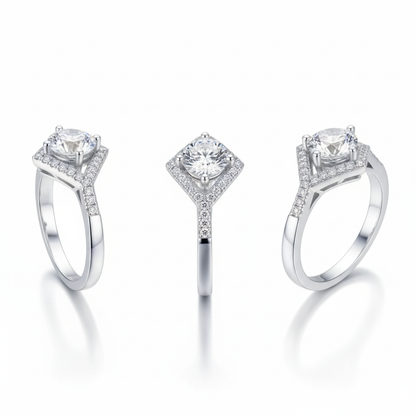 Crown Halo Ring - Multiple Angles