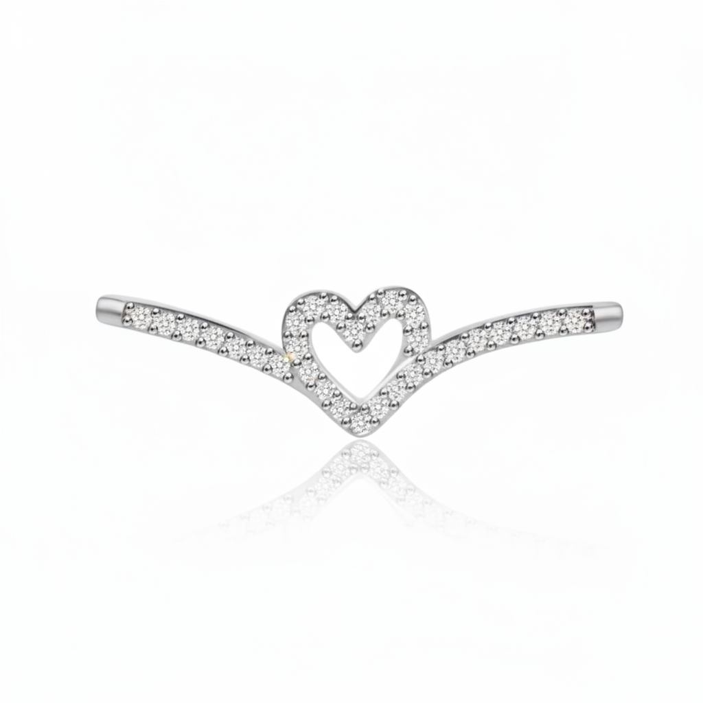 Detail - Heart Wings Pavé