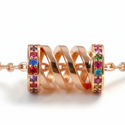 Detail - Rainbow Zirconia Spiral