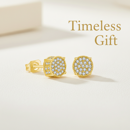 Earrings with "Timeless Gift" text overlay