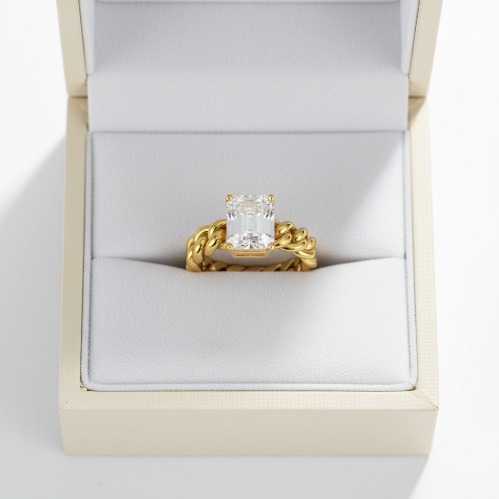 Emerald Cut Ring - Gift Box