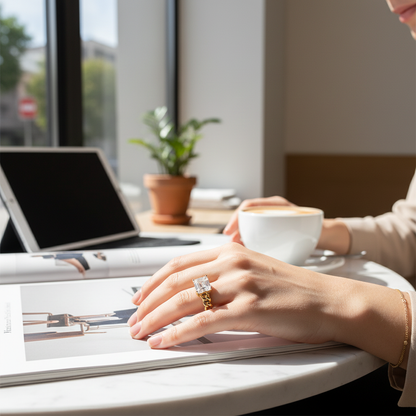 Emerald Cut Ring - Lifestyle Café