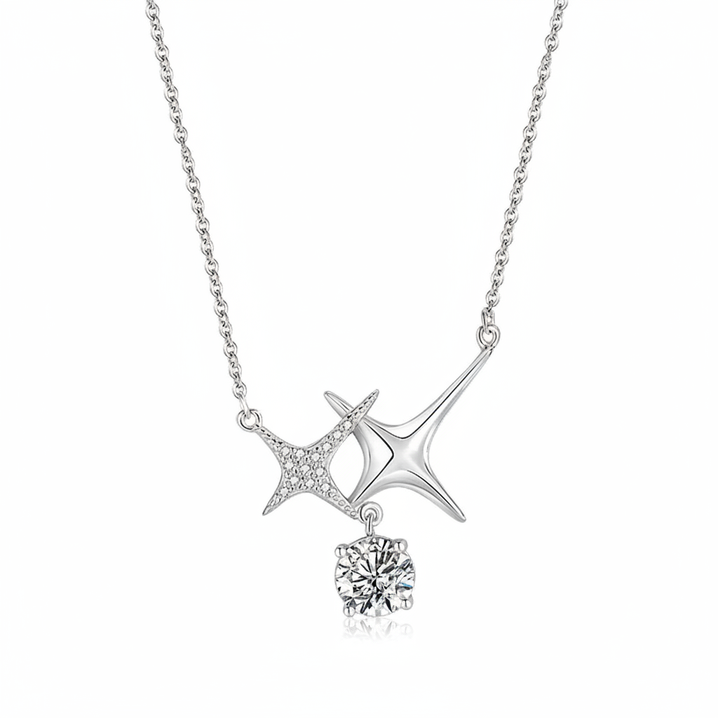 High resolution silver necklace