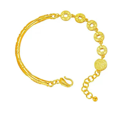 Coin Charm Chain Bracelet in Gold Plated for Women — Everyday Fortune