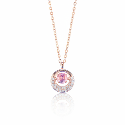 Dancing Heart Necklace • 925 Sterling Silver with Sparkling Zirconia