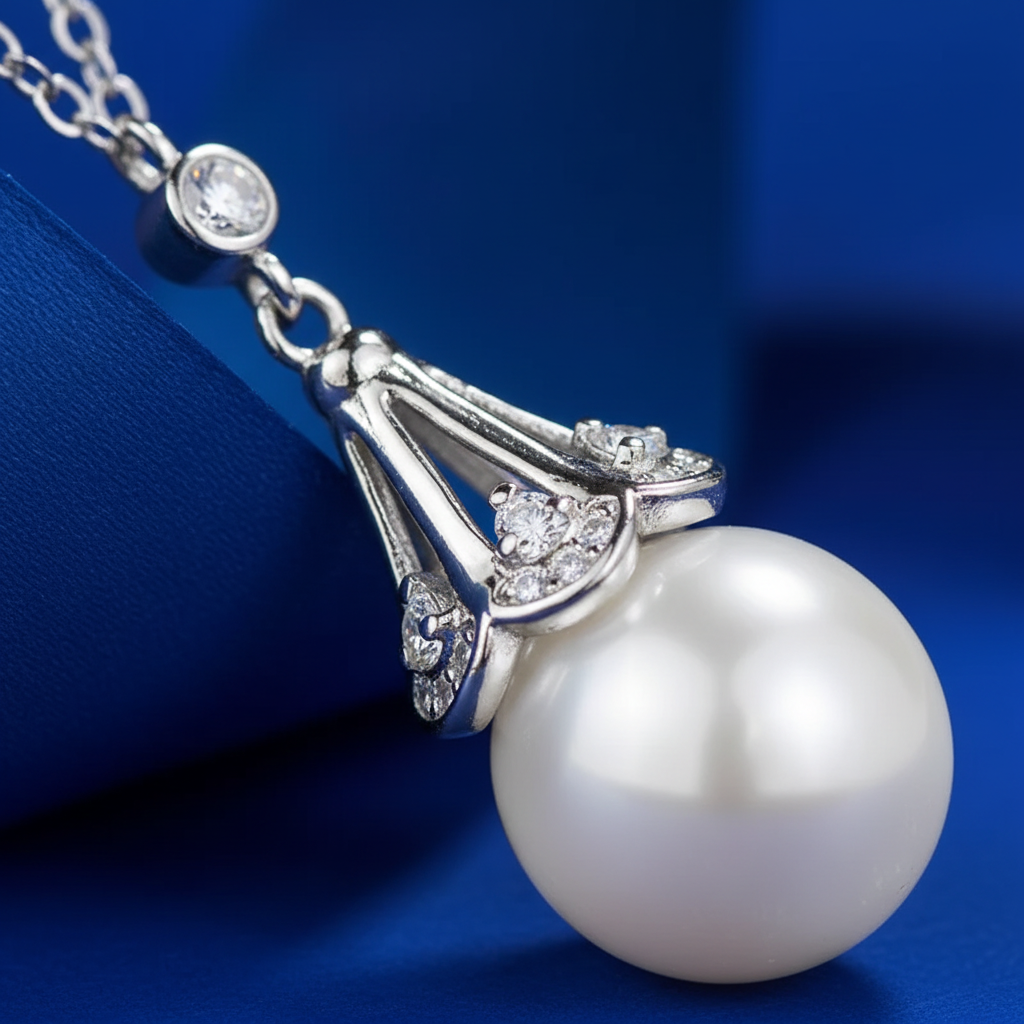 Macro detail - pearl luster and diamonds