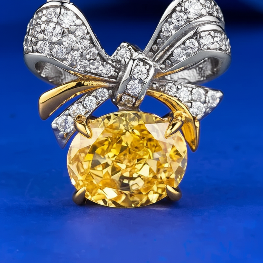 Macro detail - yellow citrine brilliance