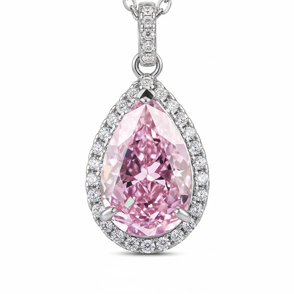 Macro pink teardrop and halo detail