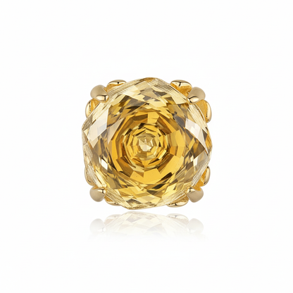 Rose-cut citrine detail